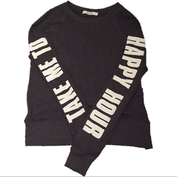 Junk Food Clothing Tops - NWT Junk Food Take Me To Happy Hour Sweatshirt, S